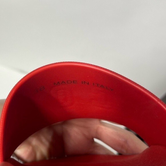 Dsquared2 Logo-Embossed Sliders in Red and White 38 - Picture 8 of 14